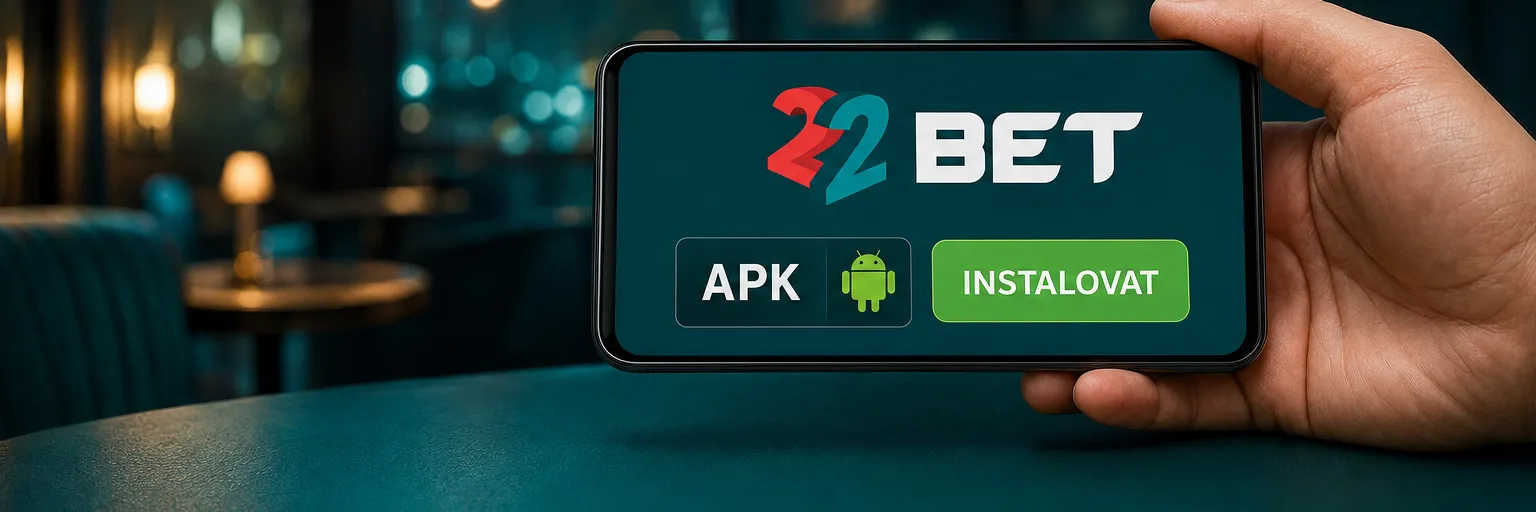 Obrazovka Androidu se stahováním oficiálního APK 22Bet a povolením instalace
