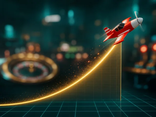 Znak crash hry se stoupající křivkou násobiče